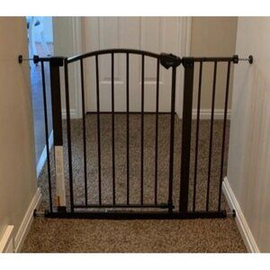 New Easy Step Arched Décor Walk Thru Baby Gate, Includes 4-Inch Extension Kit